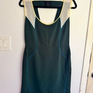 O'2nd Barney's New York Color Block Green Sheath Dress